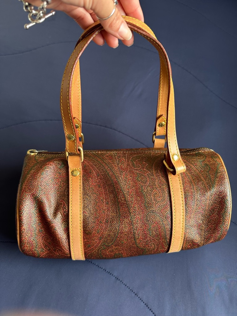 Etro Paisley Barrel Handbag